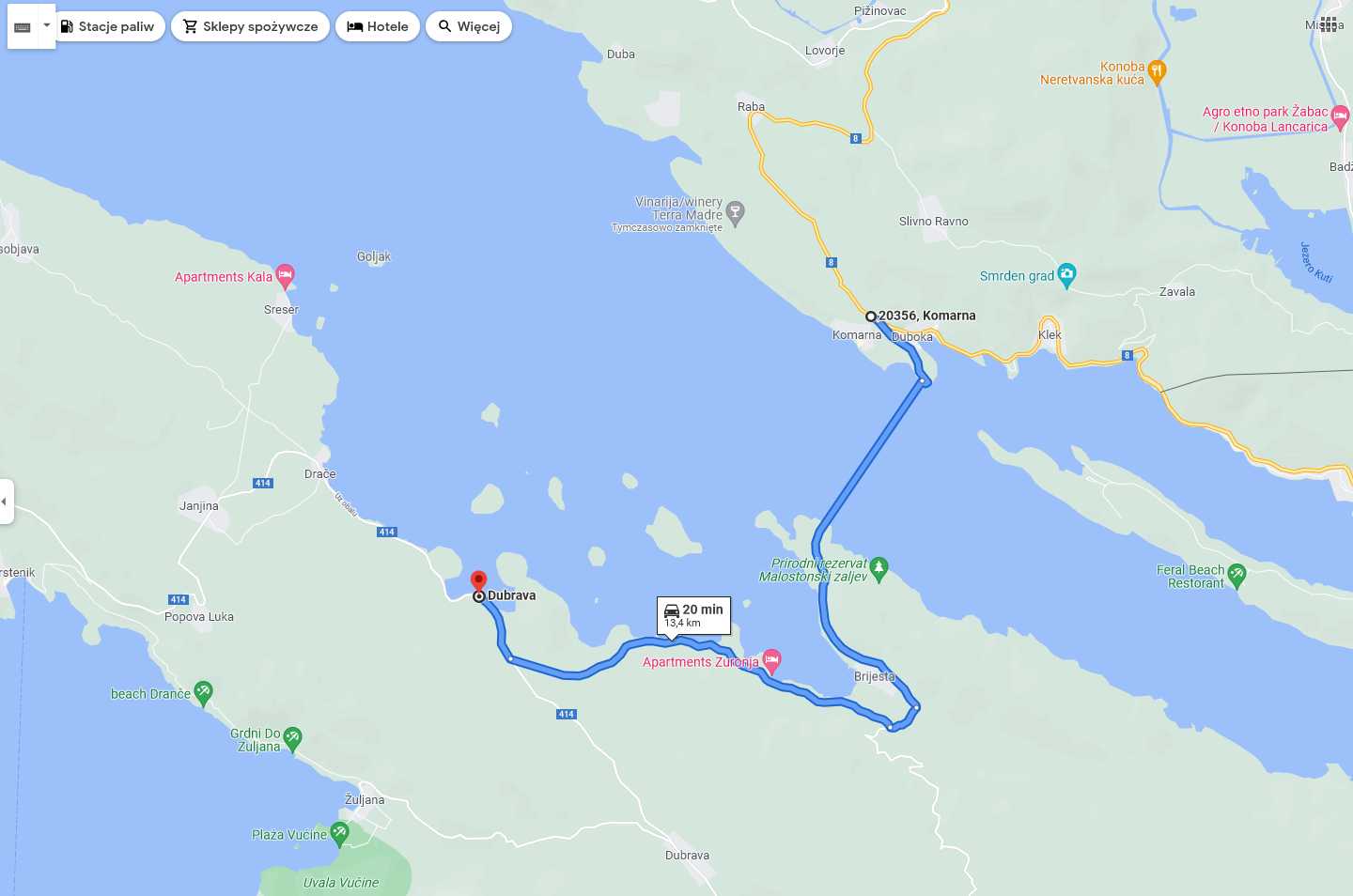 Google na Peljesac prowadzi przez nieukończony most.jpg