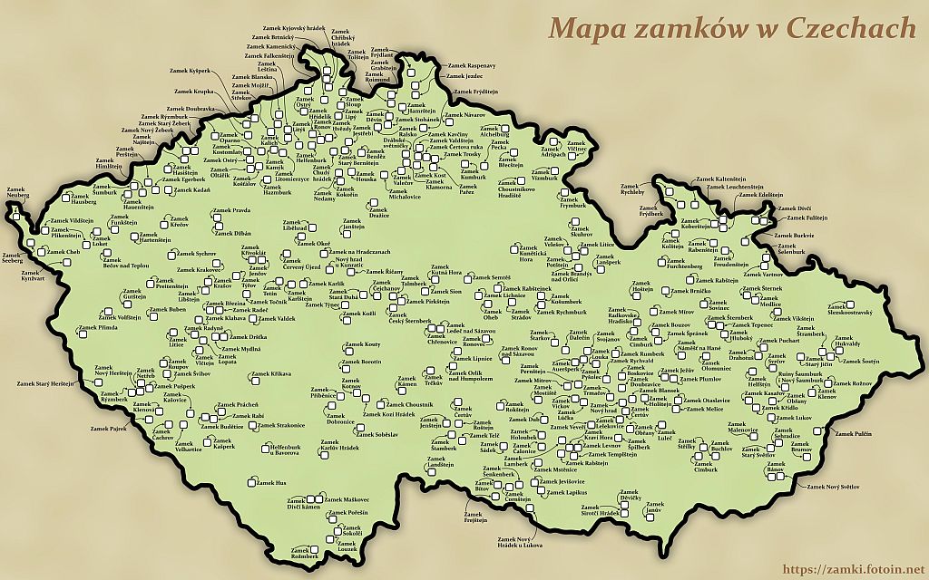 mapa  zamkow w Czechach.jpg