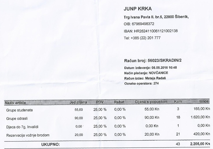 Rachunek za wejście do NP Krka.jpeg